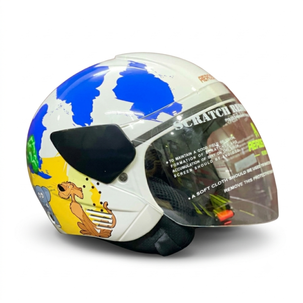 Aerostar Diva Kids D2 White Blue Helmet