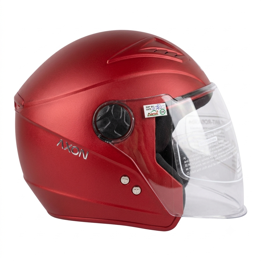 Aaron Axon Painted Matte Red Helmet