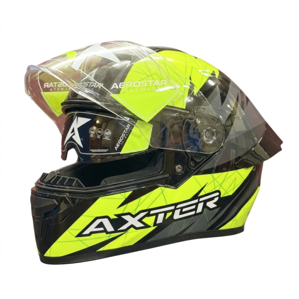 Aerostar Axter D15 Black Yellow Helmet