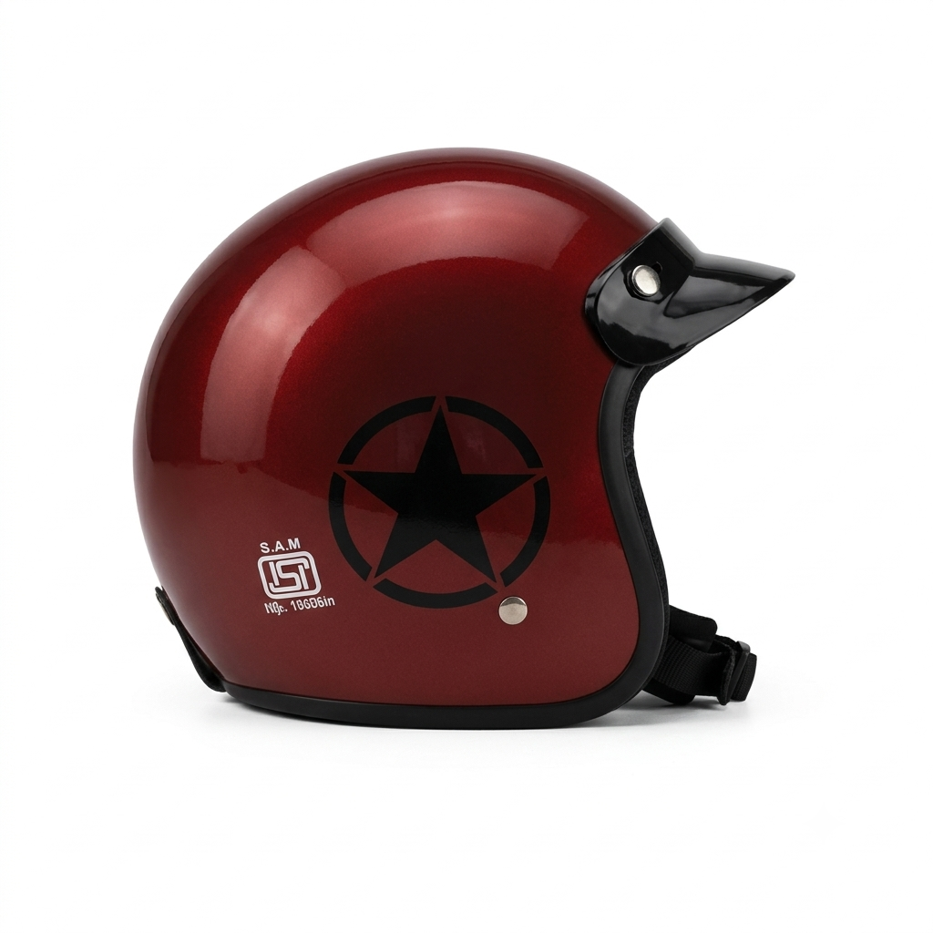Ergo Jetstar Glossy Open Face Helmet - Image 6