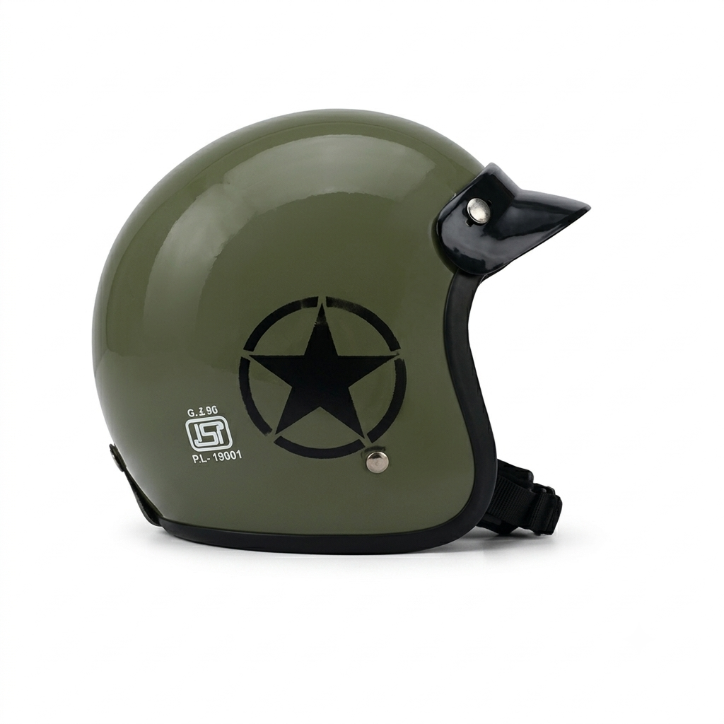 Ergo Jetstar Glossy Open Face Helmet - Image 3