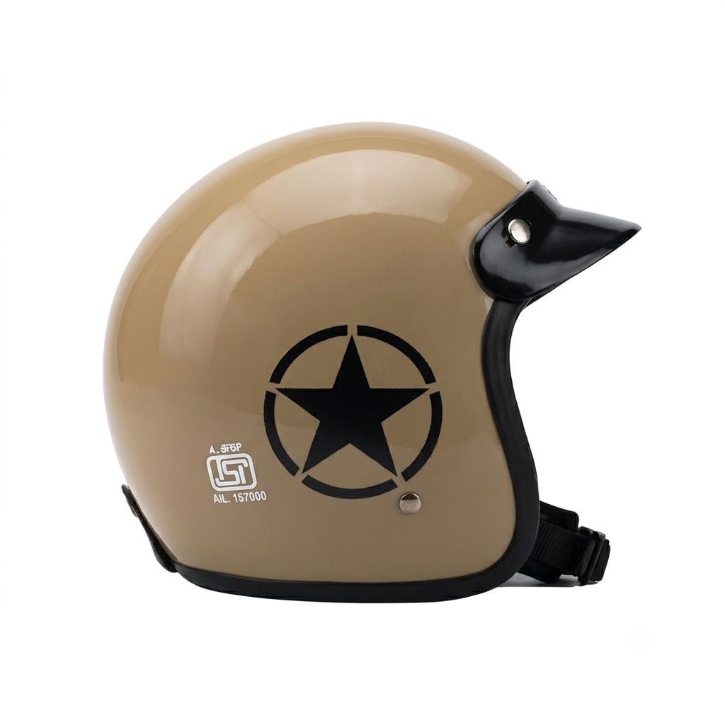 Ergo Jetstar Glossy Open Face Helmet - Image 2